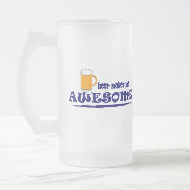 Vidro Jateado A cerveja faz-me a caneca de cerveja (Esquerda)