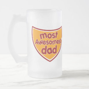 Vidro Jateado A maioria de caneca de cerveja do pai de Awesomest