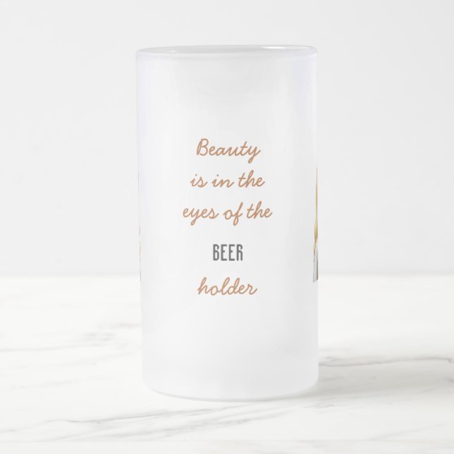 Vidro Jateado Bela Caneca de cerveja de Beer (Centro)