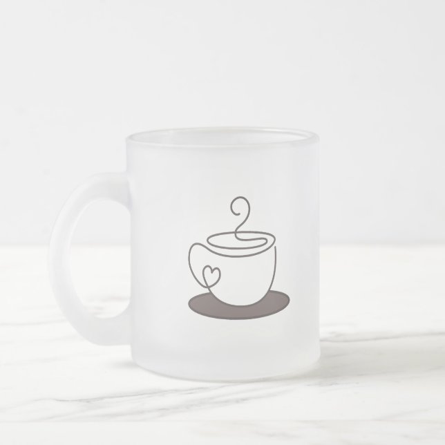 Vidro Jateado Caneca de café (Esquerda)
