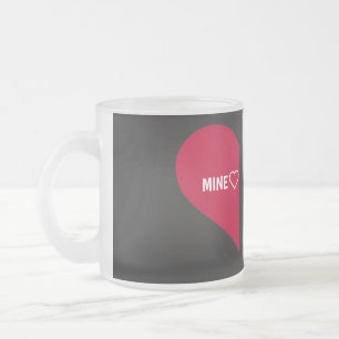 Vidro Jateado Caneca de Café Amor Minimalista