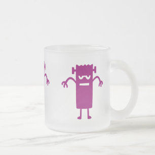 Vidro Jateado Caneca de café com arte do monstro de Frankenstein