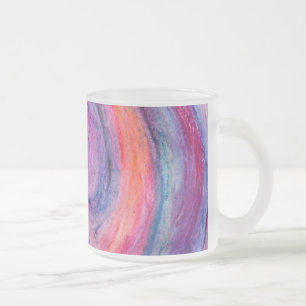 Vidro Jateado Caneca de Café de Arte Abstrata