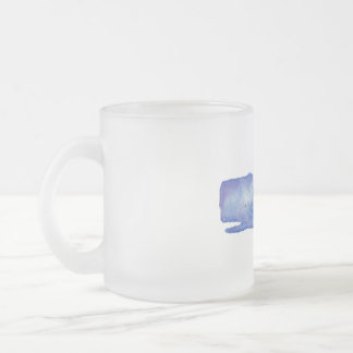 Vidro Jateado Caneca de café de baleia em aquarela