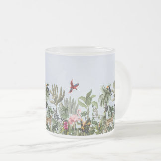 Vidro Jateado Caneca de Café de Cerâmica Vida Selvagem da Selva