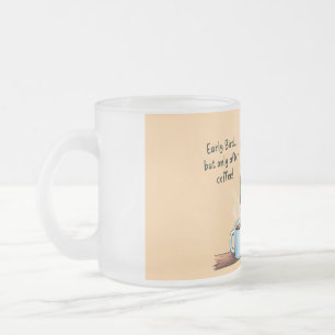 Vidro Jateado Caneca de Café de Pássaro Fofo para os Primeiros a