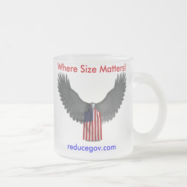 Vidro Jateado caneca de café de Reducegov.com onde o tamanho (Direita)