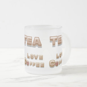 Vidro Jateado Caneca de Café do Amor Café e Chá Personalizávei