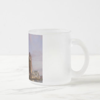 Vidro Jateado Caneca de café do fosco da ponte da torre
