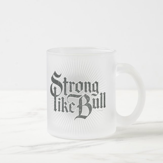 Vidro Jateado Caneca de café Forte Como Touro (Direita)