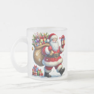 Vidro Jateado Caneca de Café Natalina Geada