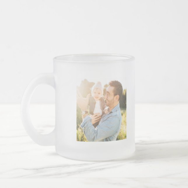 Vidro Jateado Caneca de Café Personalizada com Foto do Melhor Pa (Esquerda)