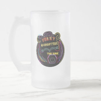 Vidro Jateado Caneca de cerveja bebendo