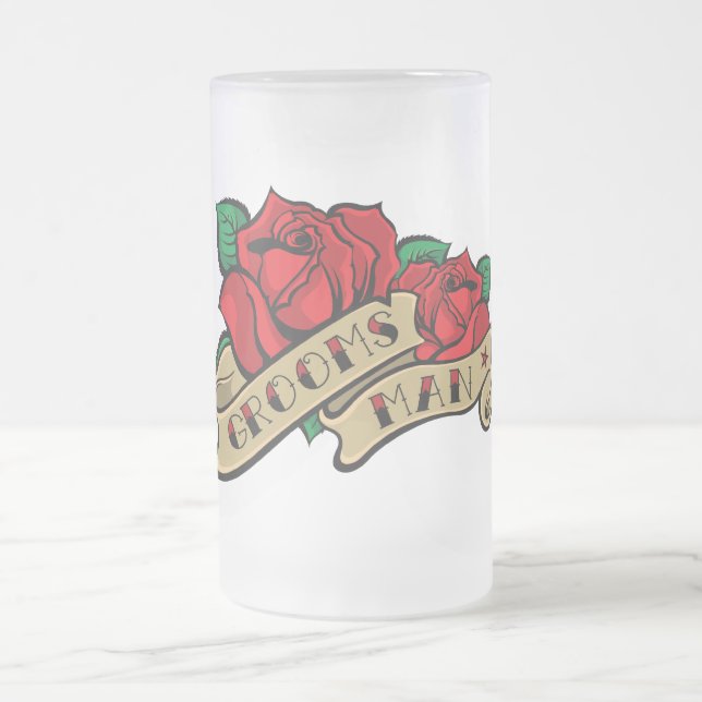 Vidro Jateado Caneca de cerveja cor-de-rosa do favor do (Centro)