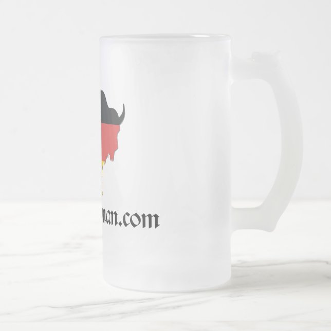 Vidro Jateado Caneca de cerveja da cerveja do bisonte do fosco (Direita)