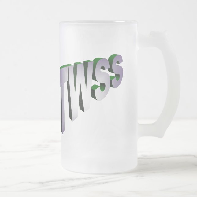 Vidro Jateado Caneca de cerveja da cerveja do fosco de TWSS (Direita)