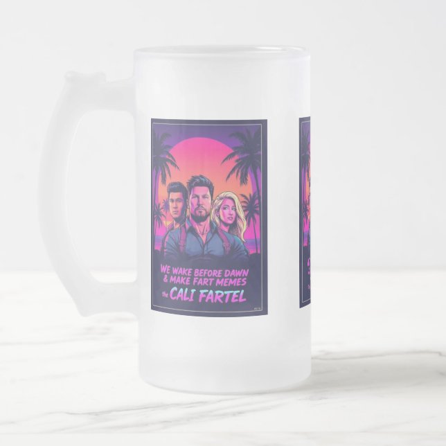 Vidro Jateado Caneca de cerveja da Fartel (Esquerda)