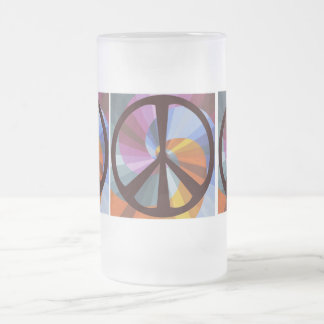 Vidro Jateado Caneca de cerveja da paz