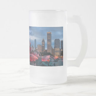 Vidro Jateado Caneca de cerveja da skyline de Chicago