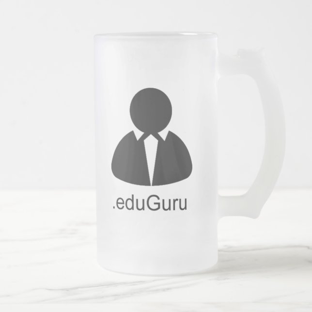 Vidro Jateado caneca de cerveja de .eduGuru 16 onças (Direita)