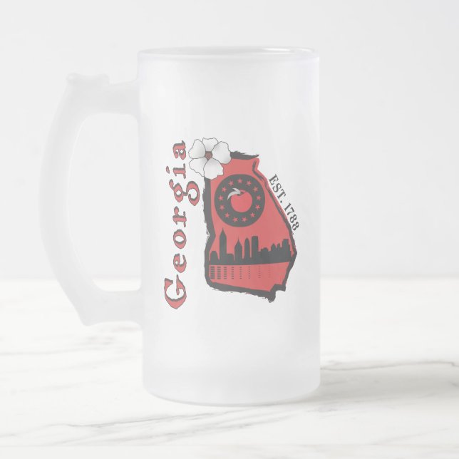 Vidro Jateado Caneca de cerveja de Geórgia (Esquerda)