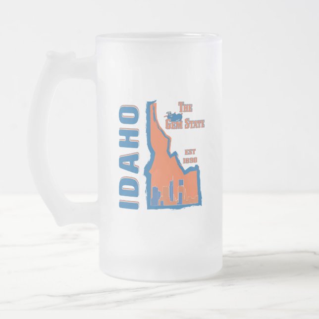 Vidro Jateado Caneca de cerveja de Idaho (Esquerda)