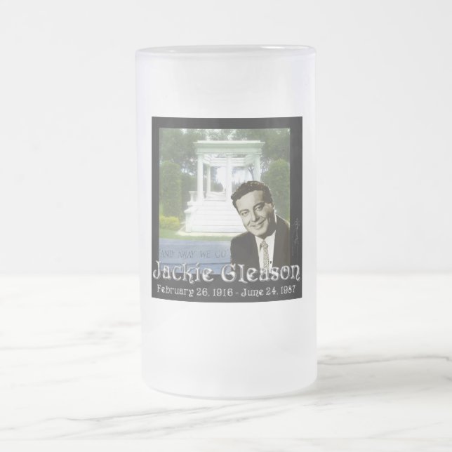 Vidro Jateado Caneca de cerveja de Jackie Gleason (Centro)