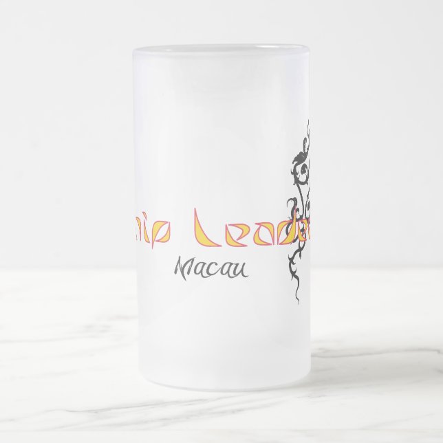 Vidro Jateado Caneca de cerveja de Leader® Macau da (Centro)
