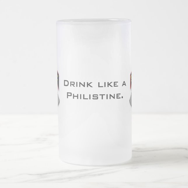 Vidro Jateado Caneca de cerveja de MC dos Philistines (Centro)