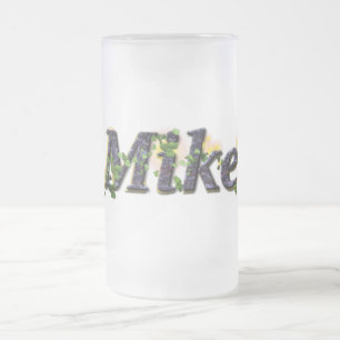 Vidro Jateado Caneca de cerveja de Mike