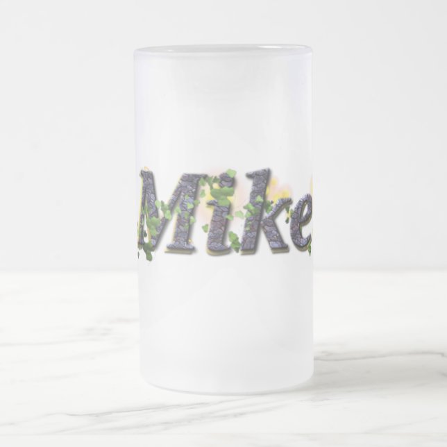 Vidro Jateado Caneca de cerveja de Mike (Centro)