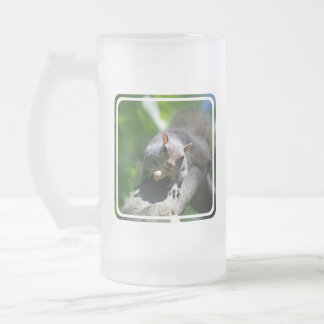 Vidro Jateado Caneca de cerveja de noz do fosco do esquilo