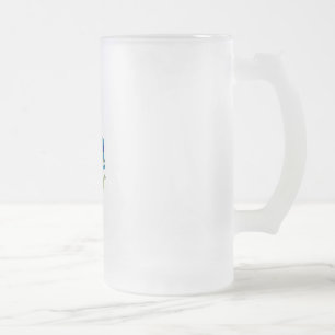 Vidro Jateado Caneca de cerveja de Rosa Dragon