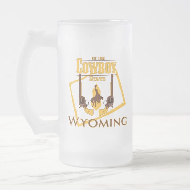 Vidro Jateado Caneca de cerveja de Wyoming (Esquerda)