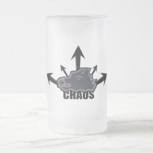 Vidro Jateado Caneca de cerveja do caos