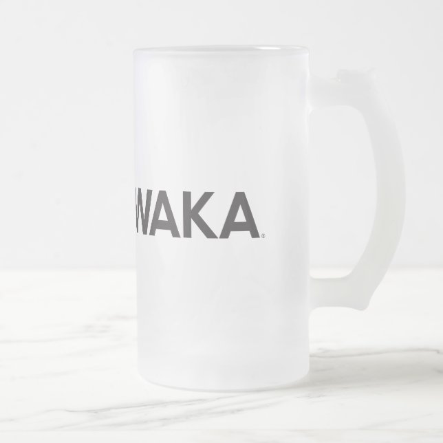 Vidro Jateado Caneca de cerveja do fosco - CLUBWAKA Wordmark (Direita)