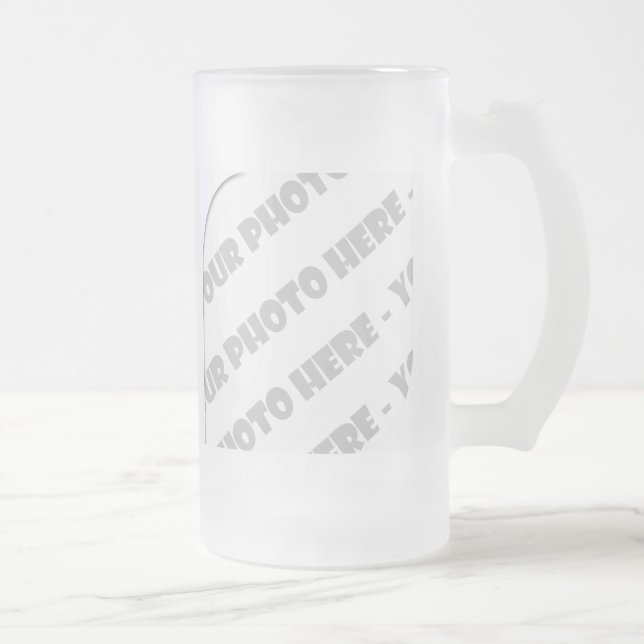 Vidro Jateado Caneca de cerveja do fosco da foto das curvas - (Direita)