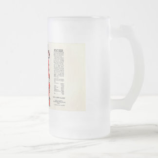 Vidro Jateado Caneca de cerveja do fosco de KFAT