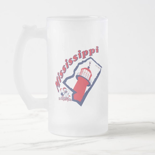 Vidro Jateado Caneca de cerveja do fosco de Mississippi (Esquerda)