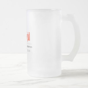 Vidro Jateado Caneca de cerveja do fosco de Smaulgld
