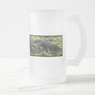 Vidro Jateado Caneca de cerveja do fosco do Anteater gigante
