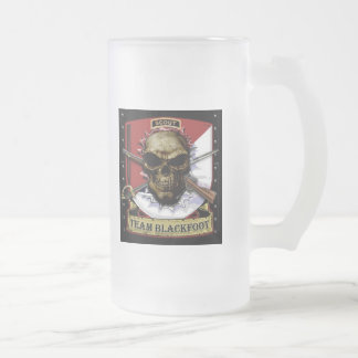 Vidro Jateado Caneca de cerveja do fosco do Blackfoot da equipe