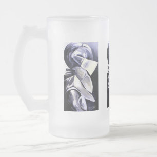 Vidro Jateado Caneca de cerveja do fosco do cavaleiro