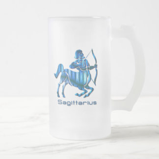 Vidro Jateado Caneca de cerveja do fosco do perfil do Sagitário