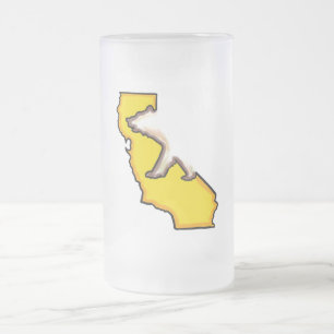 Vidro Jateado Caneca de cerveja do fosco do símbolo de estado d