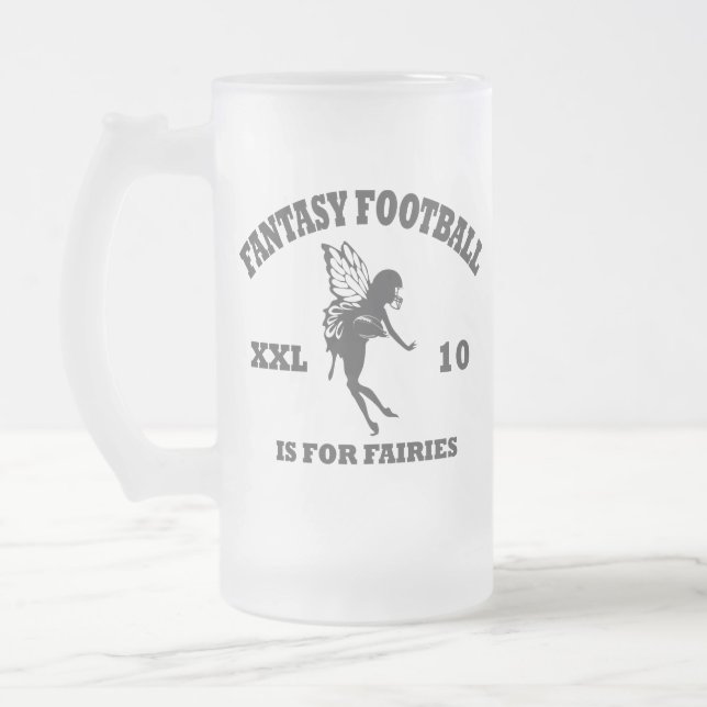 Vidro Jateado Caneca de cerveja do futebol da fantasia (Esquerda)