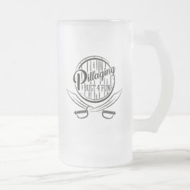 Vidro Jateado Caneca de cerveja do "tambor" de PJ4f