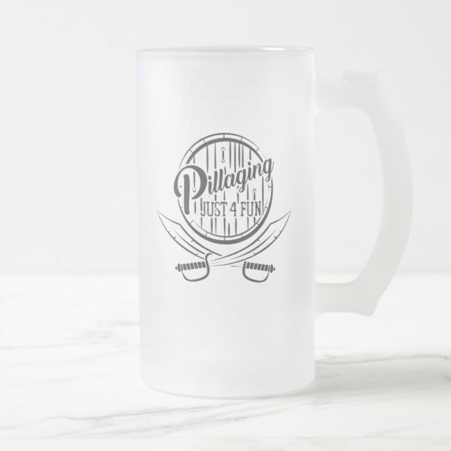 Vidro Jateado Caneca de cerveja do "tambor" de PJ4f (Direita)