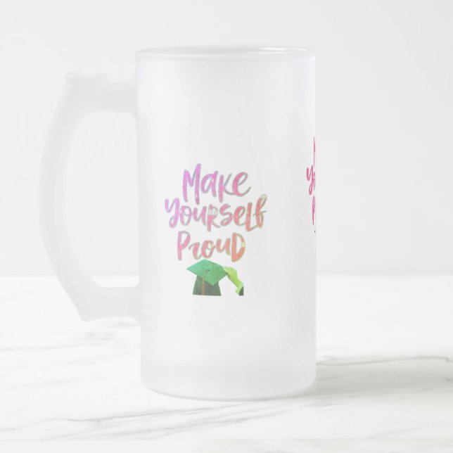 Vidro Jateado Caneca de cerveja e caneca de cerveja para graduaç (Esquerda)