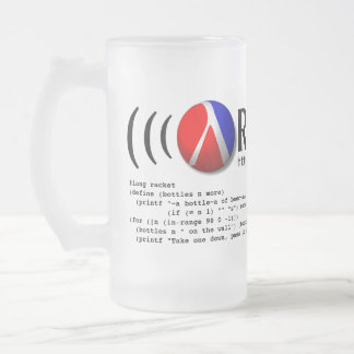 Vidro Jateado Caneca de cerveja extravagante da raquete